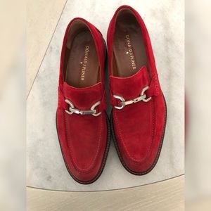Donald J. Pliner Red Suede Loafers
